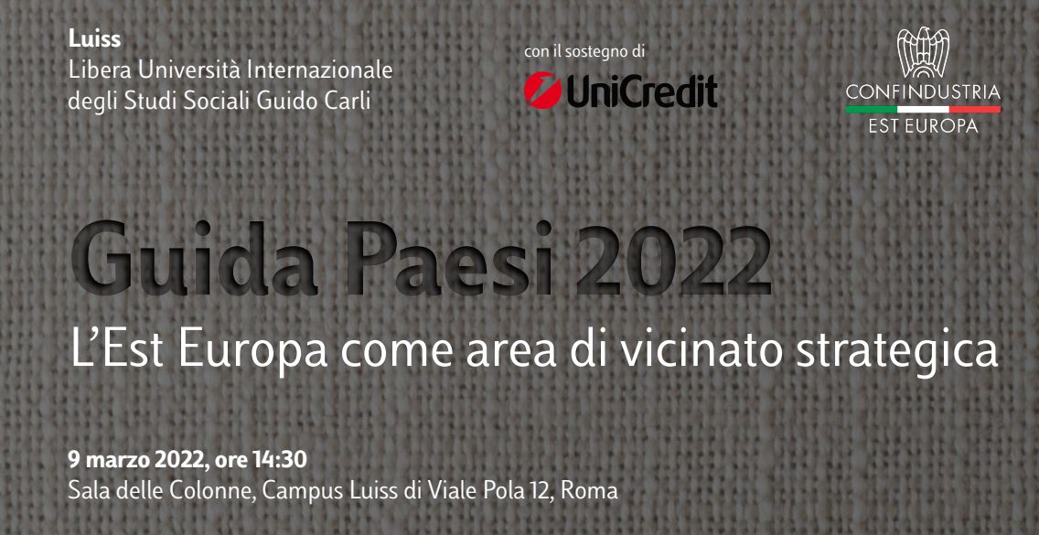 Evento di presentazione della GUIDA PAESI 2022 (Roma, 9 marzo h.14.30)